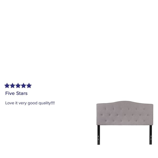 Full Cambridge, Headboard, Gray Fabric