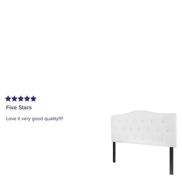 Full Cambridge, Headboard, White Fabric