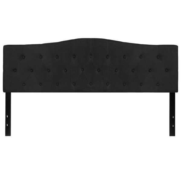 King, Cambridge Headboard, Black Fabric