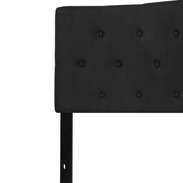 King, Cambridge Headboard, Black Fabric
