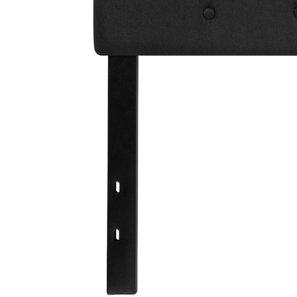 King, Cambridge Headboard, Black Fabric