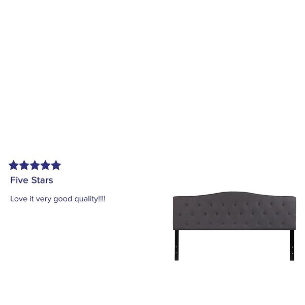 King, Cambridge Headboard, Gray Fabric