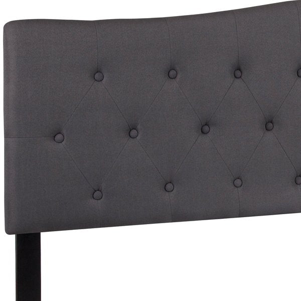 King, Cambridge Headboard, Gray Fabric