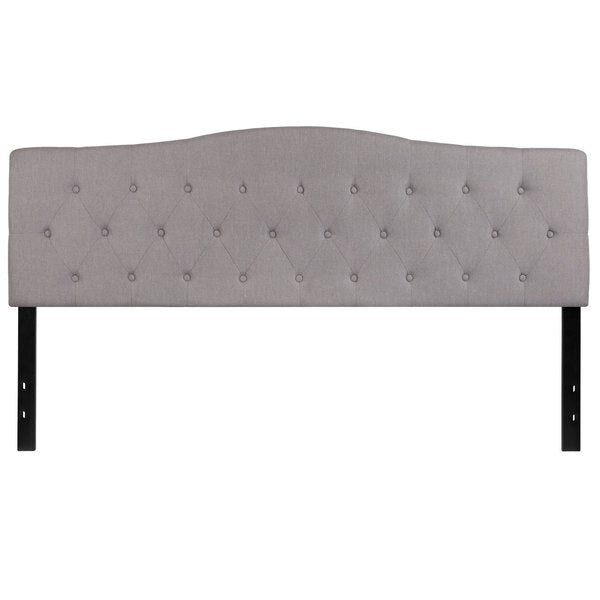 King, Cambridge Headboard, Gray Fabric