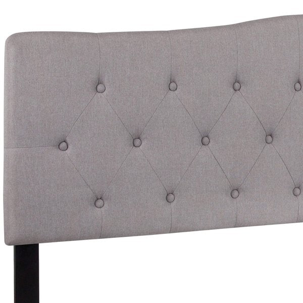 King, Cambridge Headboard, Gray Fabric
