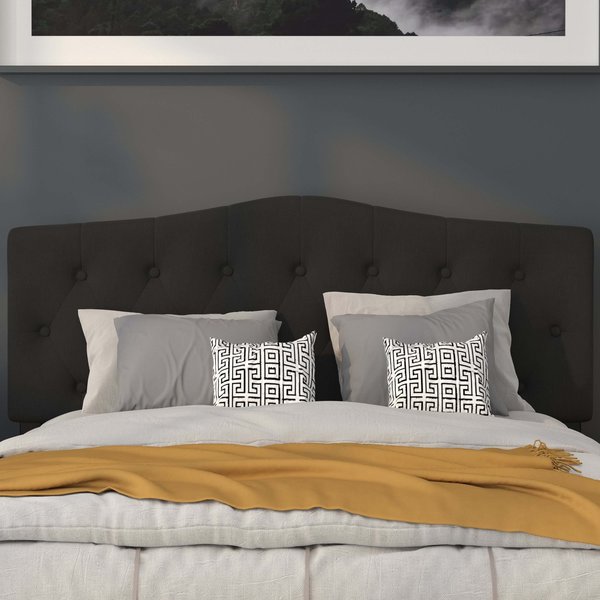 Cambridge Headboard, Queen, Black Fabric