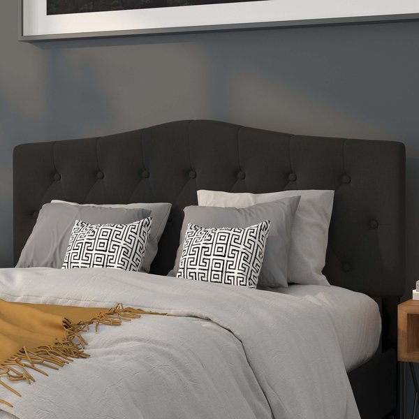 Cambridge Headboard, Queen, Black Fabric