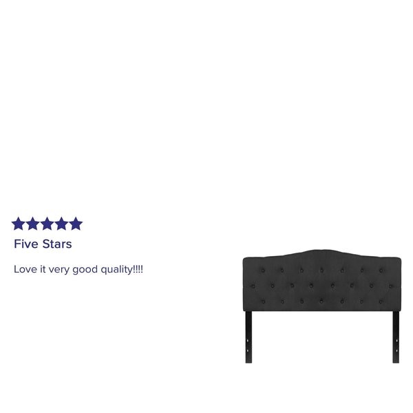 Cambridge Headboard, Queen, Black Fabric