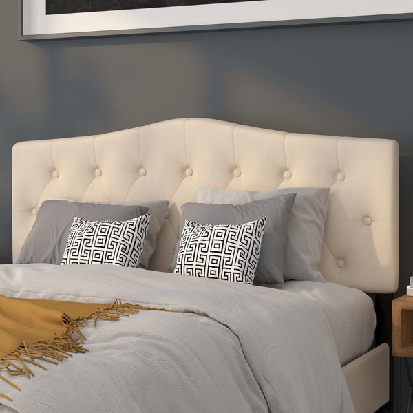 Cambridge Headboard, Queen, Beige Fabric