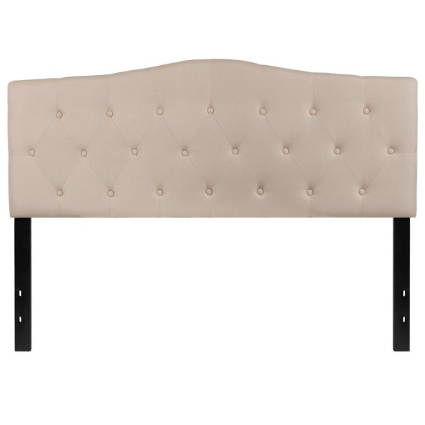 Cambridge Headboard, Queen, Beige Fabric