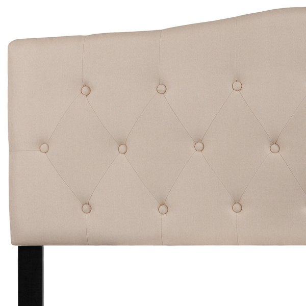 Cambridge Headboard, Queen, Beige Fabric