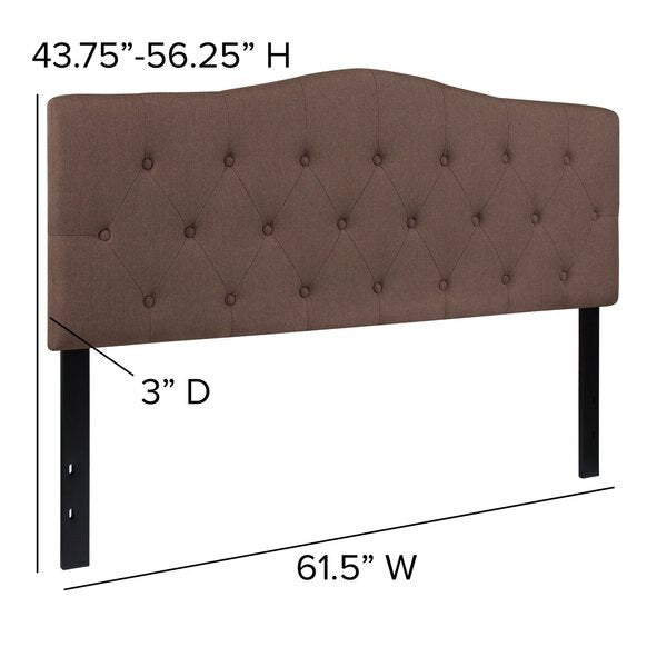Cambridge Headboard, Queen, Camel Fabric