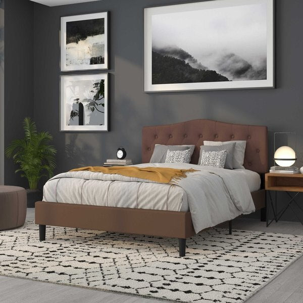 Cambridge Headboard, Queen, Camel Fabric