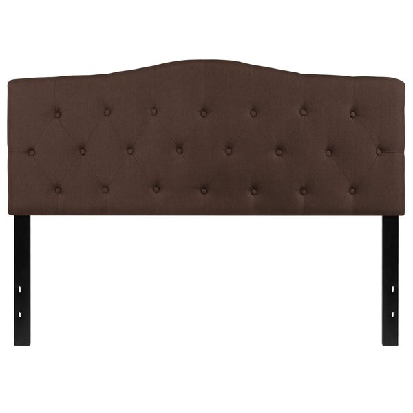Cambridge Headboard, Queen, Brown Fabric