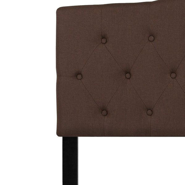 Cambridge Headboard, Queen, Brown Fabric