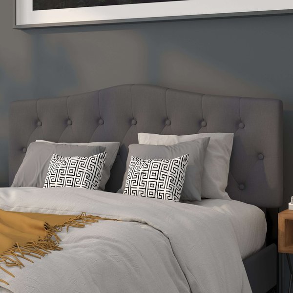 Cambridge Headboard, Queen, Gray Fabric