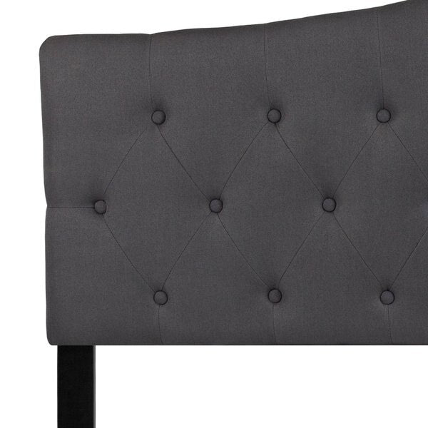 Cambridge Headboard, Queen, Gray Fabric