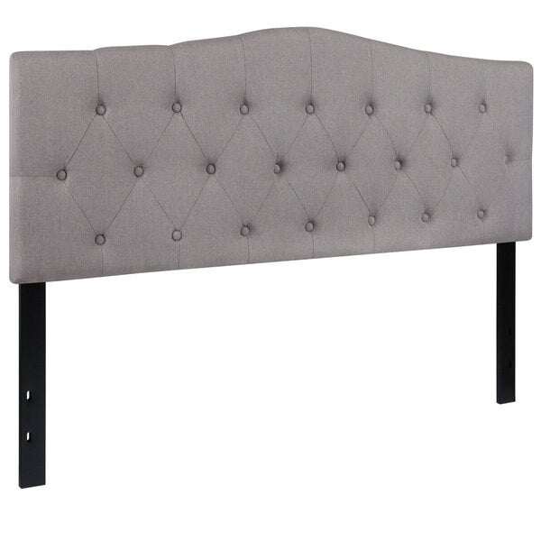 Cambridge Headboard, Queen, Gray Fabric