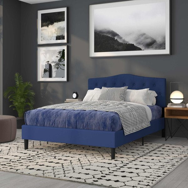 Cambridge Headboard, Queen, Navy Fabric