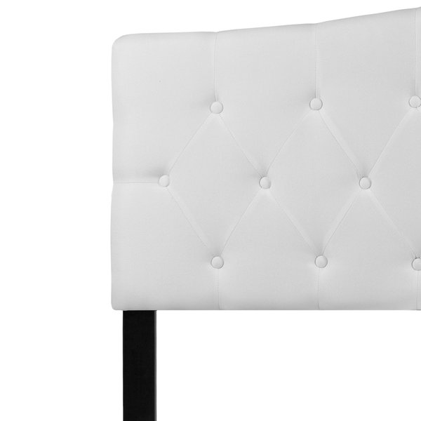 Cambridge Headboard, Queen, White Fabric