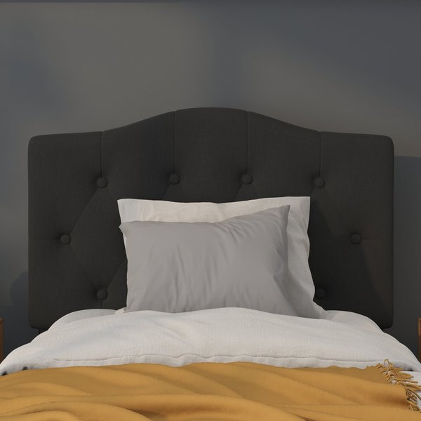 Cambridge Headboard, Twin Size, Black Fbrc
