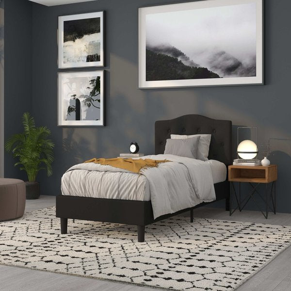 Cambridge Headboard, Twin Size, Black Fbrc