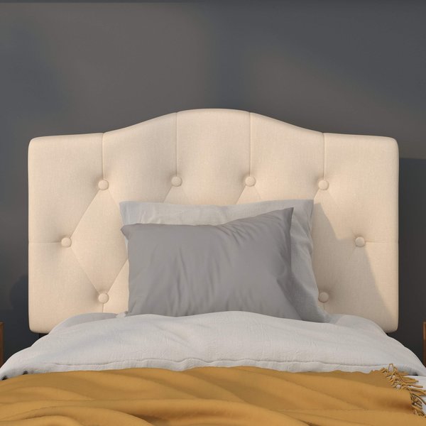 Cambridge Headboard, Twin Size, Beige Fbrc