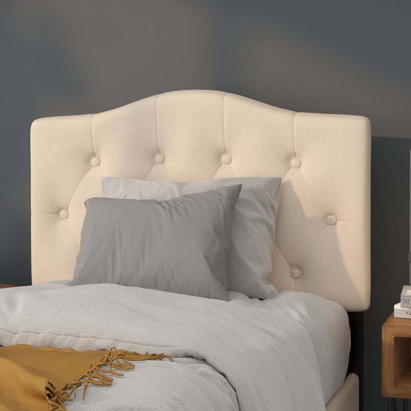 Cambridge Headboard, Twin Size, Beige Fbrc