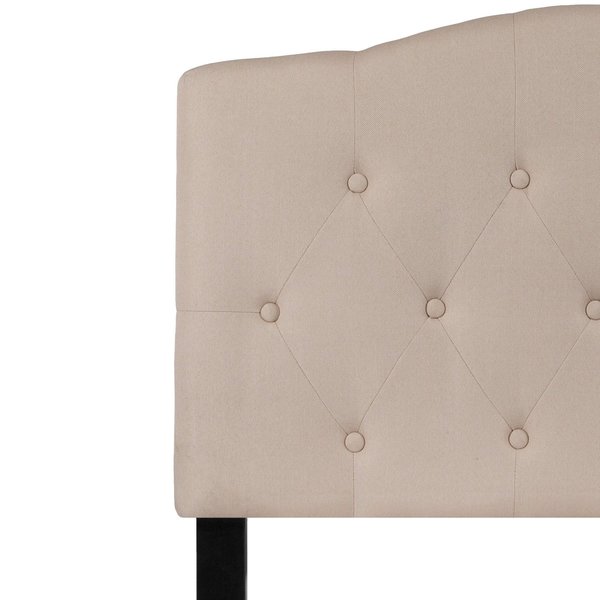 Cambridge Headboard, Twin Size, Beige Fbrc