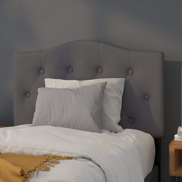 Cambridge Headboard, Twin Size, Gray Fbrc