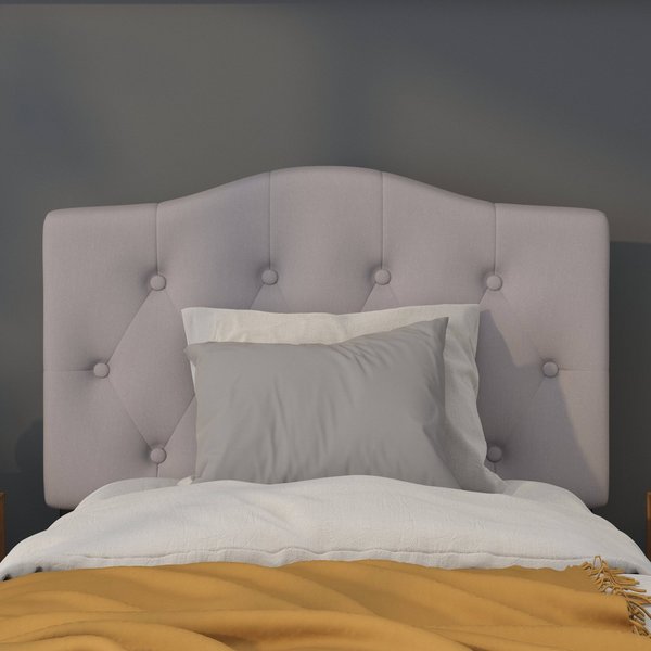 Cambridge Headboard, Twin Size, Gray Fbrc