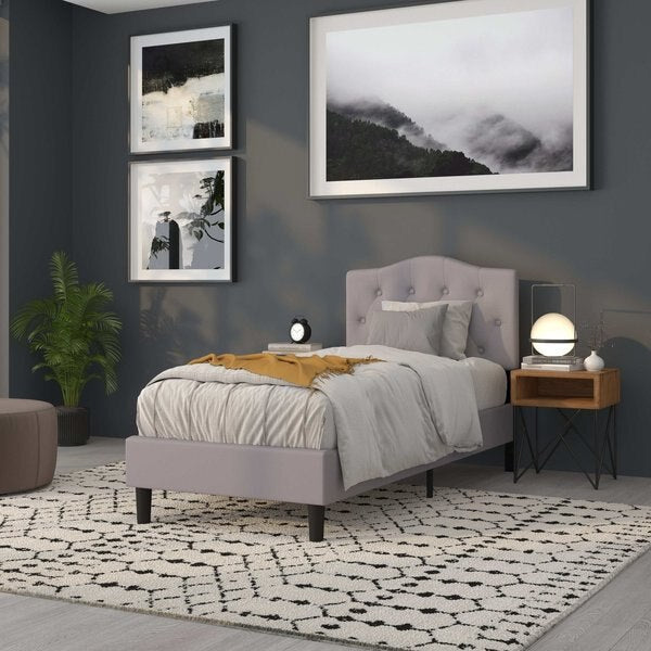 Cambridge Headboard, Twin Size, Gray Fbrc