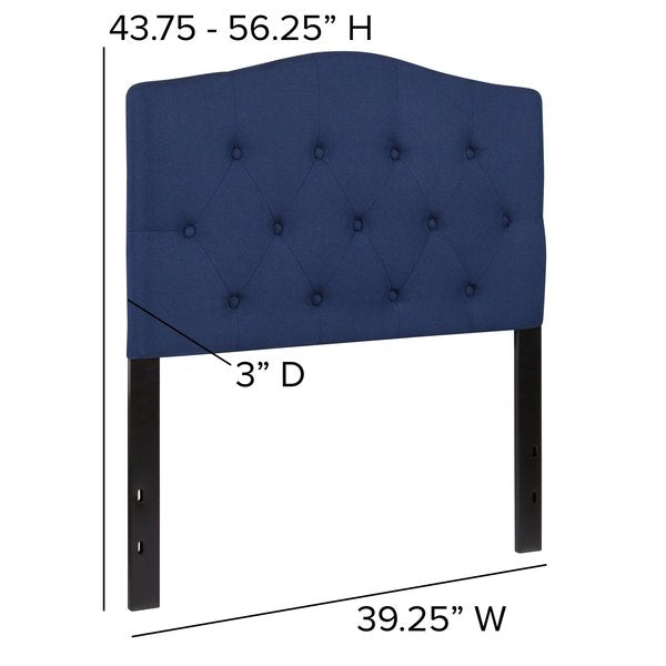 Cambridge Headboard, Twin Size, Navy Fbrc