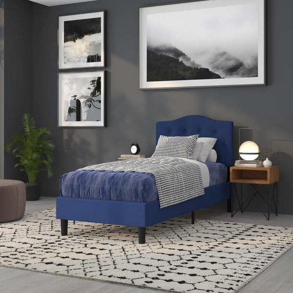 Cambridge Headboard, Twin Size, Navy Fbrc