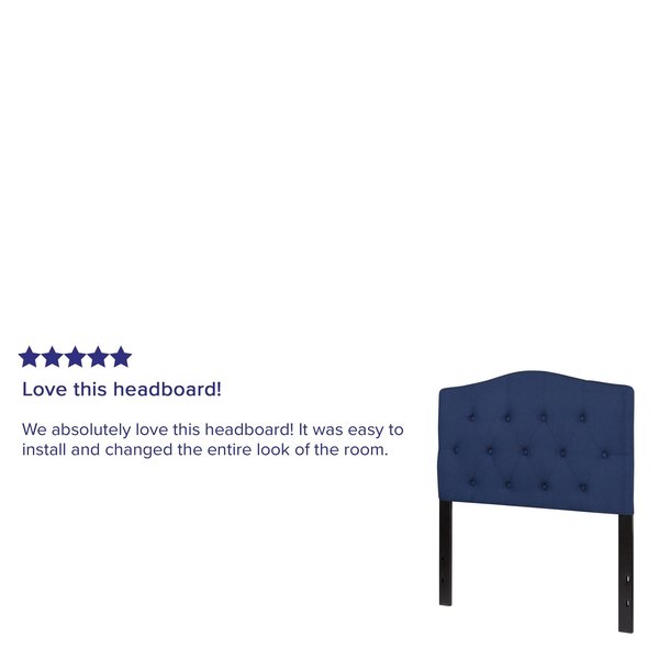Cambridge Headboard, Twin Size, Navy Fbrc