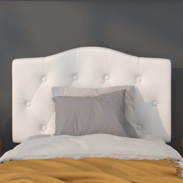 Cambridge Headboard, Twin Size, White Fbrc