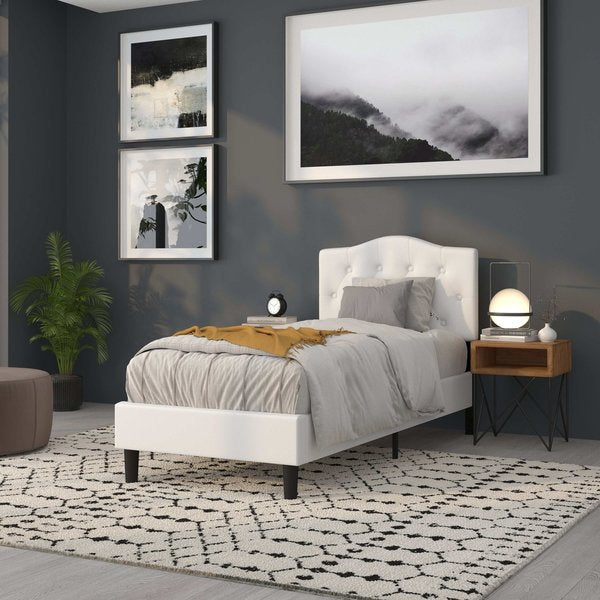 Cambridge Headboard, Twin Size, White Fbrc