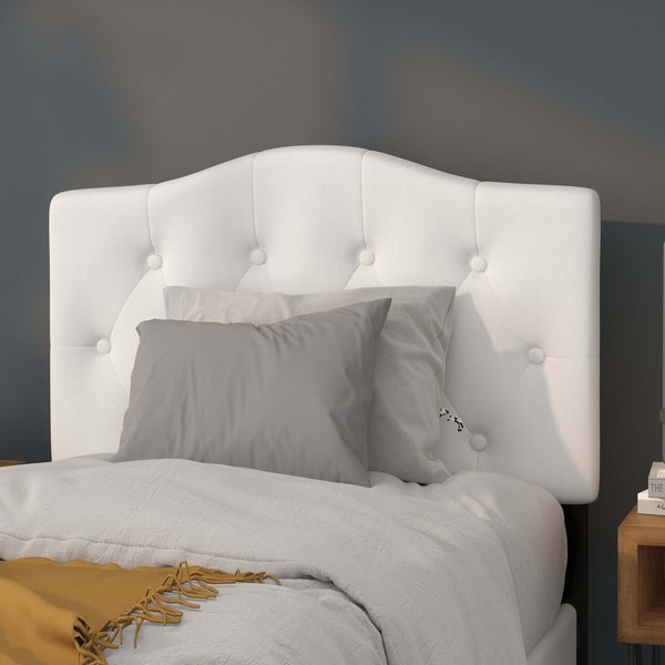 Cambridge Headboard, Twin Size, White Fbrc