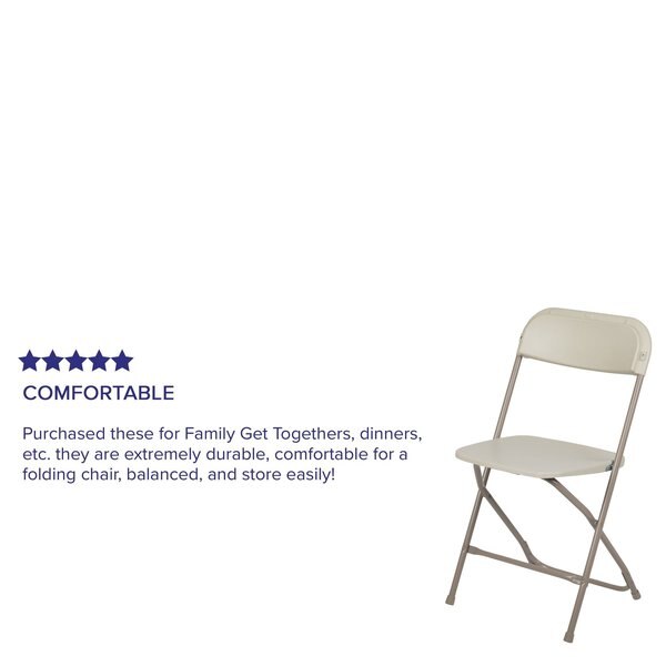 Folding Chair - Beige Plastic - Event Chair