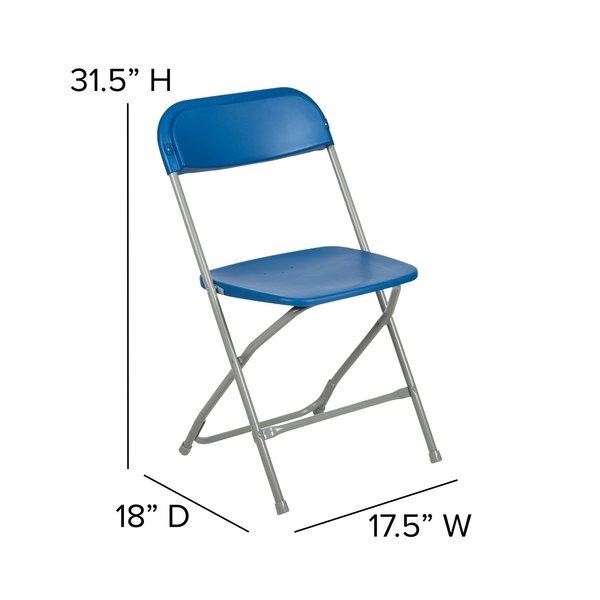 Folding Chair - Blue Plastic - Event Chair