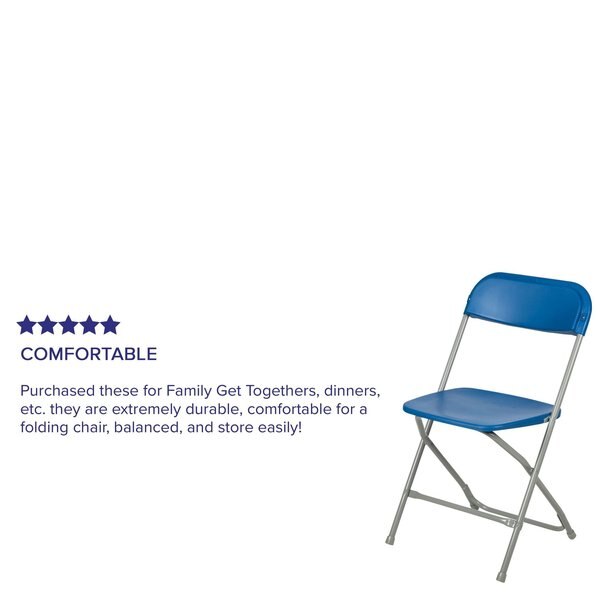 Folding Chair - Blue Plastic - Event Chair