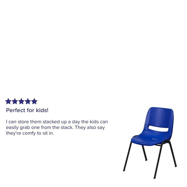 Stack Chair, Navy w/ Black Frame, 12