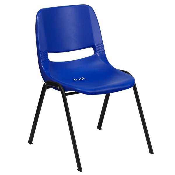 Stack Chair, Navy w/ Black Frame, 12