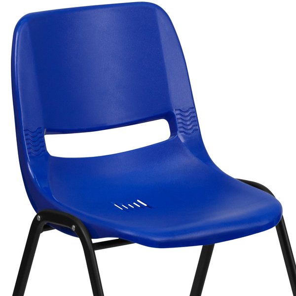 Stack Chair, Navy w/ Black Frame, 12