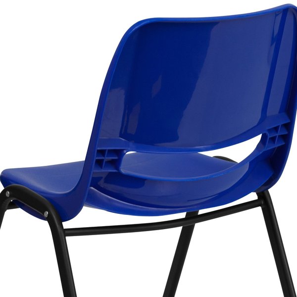 Stack Chair, Navy w/ Black Frame, 12