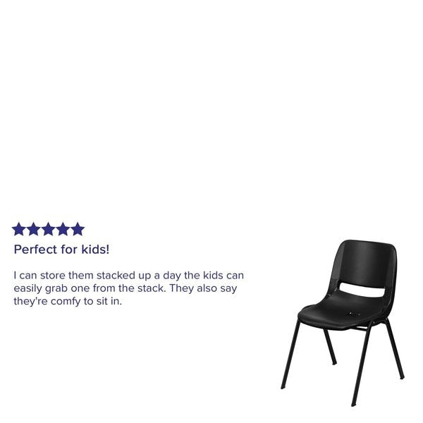 Stack Chair, Frame, Black, 12