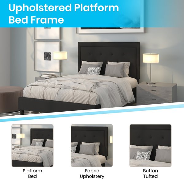 Roxbury Full Platform Bed, Black