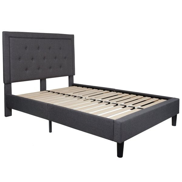 Roxbury Full Platform Bed, Dark Gray