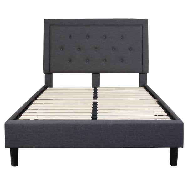 Roxbury Full Platform Bed, Dark Gray