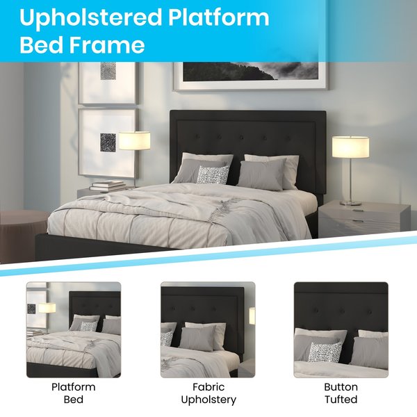 Roxbury Queen Platform Bed, Black
